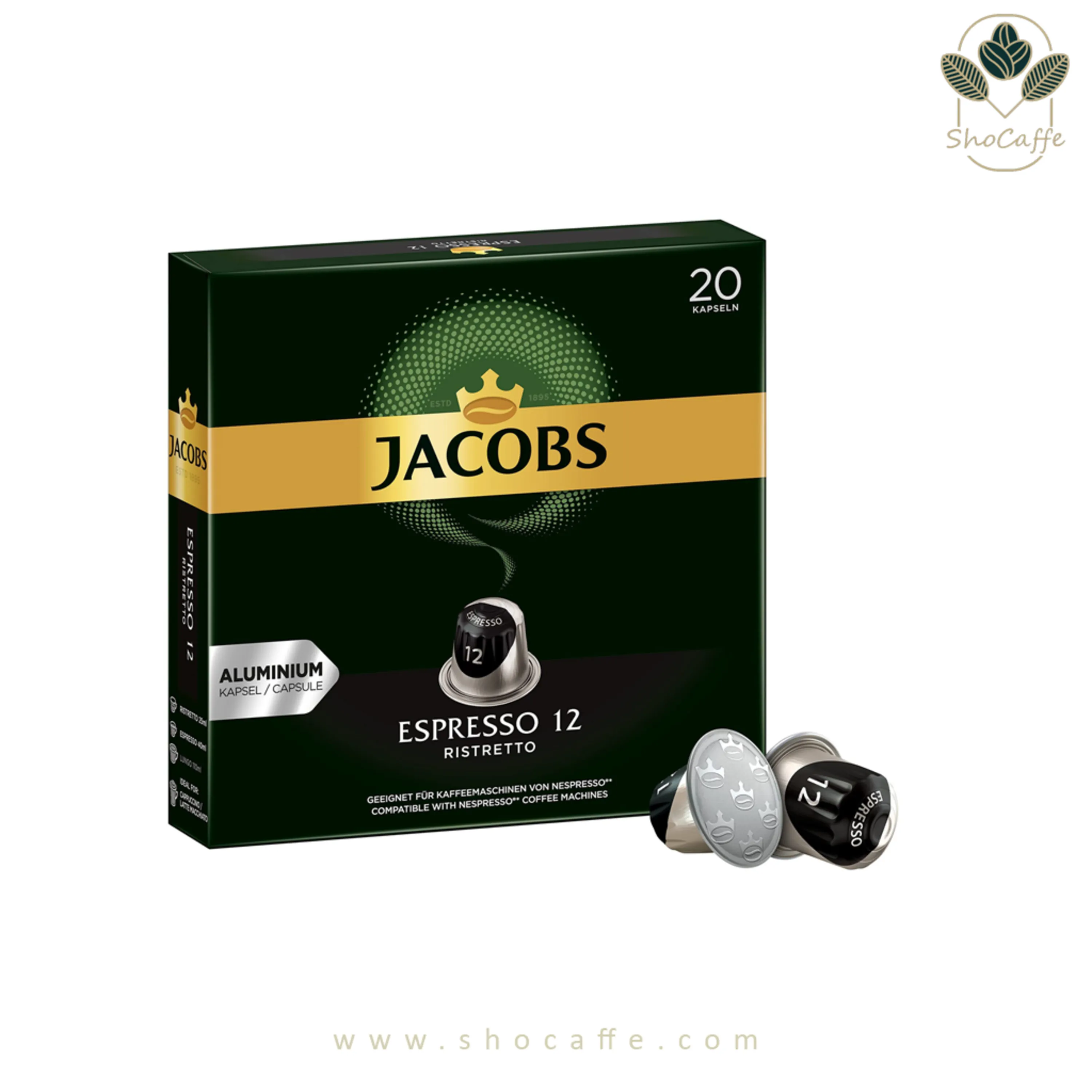 کپسول قهوه جاکوبز مدل اسپرسو ریستریتو کپسول قهوه جاکوبز مدل اسپرسو ریستریتو-بسته 20 عددی